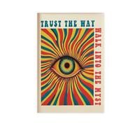 Psychedelic Eye Poster, Curved Wall Art, Illusionary Visual Decor (2) Canvas Poster Bedroom Decor Landscape Office Room Decor Gift 12x18inch(30x45cm)