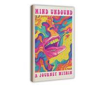 Psychedelic Eye Poster, Curved Wall Art, Illusionary Visual Decor (6) Canvas Poster Wall Art Decor Print Picture Paintings for Living Room Bedroom Decoration 16x24inch(40x60cm)