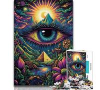 Psychedelic Eye Puzzles for Adults Teens 1000 Pieces,Help The Brain Exercise Addictive Toys to Cultivate Patience Great Gift (75x50cm)