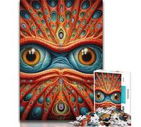 Psychedelic Eyes 1000 Piece Jigsaw Puzzles for Adults Gifts,Help The Brain Exercise Addictive Toys to Cultivate Patience Suitable for Couples (75x50cm)
