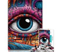 Psychedelic Eyes 1000 Piece Jigsaw Puzzles for Teenagers,Decompressing Intellectual Educational Toy Great Gifts And Toys (38x26cm)