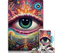 Psychedelic Eyes 1000 Pieces Jigsaw Puzzles for Adults And Teens,Toys Educational Games Stress Relieving Suitable for Desktop Decoration (38x26cm)