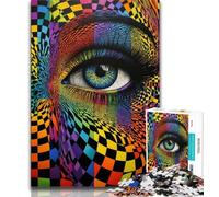 Psychedelic Eyes Adult Puzzles 1000 Pieces,Challenging To Complete But Fun And Humorous Birthday Present,Gifts,Wall Art (75x50cm)
