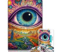 Psychedelic Eyes JigsawPuzzle 1000 Pieces for Adults,Challenging To Complete But Fun And Humorous Unique Home Decor And Gifts (50x75cm)