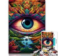Psychedelic Eyes JigsawPuzzle 1000 Pieces for Teenagers,Challenging Game And Family Play Wall Decoration Unique Birthday And Xmas Gifts (38x26cm)