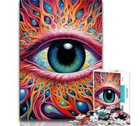 Psychedelic Eyes JigsawPuzzle 1000 Pieces for Teenagers,Challenging To Complete But Fun And Humorous Birthday Present,Gifts,Wall Art (50x75cm)