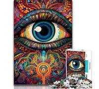 Psychedelic Eyes Jigsaws Puzzles 1000 Pieces for Teenagers Gifts,Challenging Difficult Deal As Gifts for The Whole Family (50x75cm)