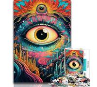 Psychedelic Eyes Puzzles 1000 Pieces for Adults,Challenging To Complete But Fun And Humorous Unique Home Decor And Gifts 50x75cm