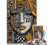 Psychedelic Eyes Puzzles for Teenagers 1000 Pieces,Help The Brain Exercise Addictive Toys to Cultivate Patience Great Gift (75x50cm)