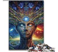 Psychedelic Face 1000 Piece Jigsaw Puzzles for Adults, Challenging Game And Family Play Birthday Present, Gifts, Wall Art (26x38cm)