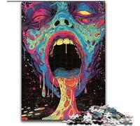 Psychedelic Face 1000 Piece Jigsaw Puzzles for Adults Gifts, for Age 14+ Game Wall Decoration Unique Gifts for Birthday And Christmas (26x38cm)