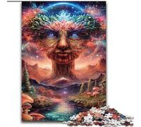 Psychedelic Face 1000 Piece Jigsaw Puzzles for Adults, Stress Reliever Staycation Kill Time Enhance Love between Couples (26x38cm)
