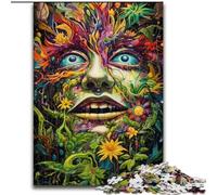 Psychedelic Face 1000 Piece Jigsaw Puzzles for Adults & Teens, Perfect for Game Nights, Colorful Toy for Home Gift (50x75cm)