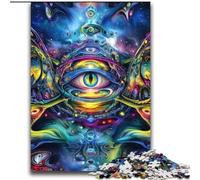 Psychedelic Face 2000 Piece Jigsaw Puzzle for Adults Teens, Art Interesting Stress Reduction Wishlist with Santa Claus for Age 14 (70x100cm)