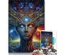 Psychedelic Face Jigsaw Puzzles for Adults Teenagers Jigsaws Puzzle,Decompressing Intellectual Educational Toy Secret Santa Gifts 70x100cm