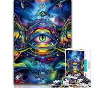 Psychedelic Face Jigsaw Puzzles for Adults Teenagers Jigsaws Puzzle,Relax Games Is Ideal As A Gift for The Whole Family 70x100cm