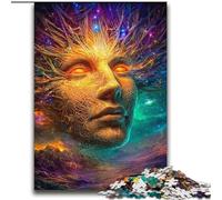 Psychedelic Face Jigsaw Puzzles for Teenagers 2000, Learning Educational Toys Family Games with Matching Poster And Trivia Sheet (70x100cm)