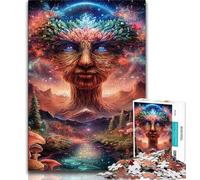Psychedelic Face Jigsaws 1000 Pieces for Teenagers,Educational Games Home Decoration Deal As Gifts for The Whole Family 75x50cm