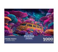 Psychedelic Fairyland Jigsaw Puzzle 1000 Pieces for Adults Dreamy Puzzle Game Gifts for Adults Home Decoration 100% Recvcled Cardboard 38x26cm/1000pcs