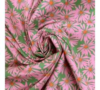 Psychedelic Floral Polycotton Fabric Material * Sold Per Half METRE * 112cm Wide (Green) (Half METRE)