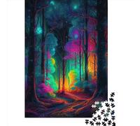 Psychedelic_forest_ Wooden Jigsaw Puzzles 1000 Pieces for Adults Jigsaw Puzzles for Adults 1000 Piece Puzzle Educational Games 1000pcs (75x50cm)