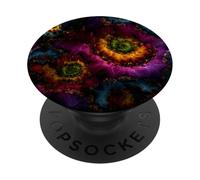 Psychedelic Fractal Mesh Dreamscape Art PopSockets Adhesive PopGrip