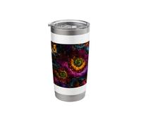 Psychedelic Fractal Mesh Dreamscape Art Stainless Steel Insulated Tumbler