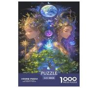 Psychedelic Goddess Jigsaw Puzzles Puzzles for Adults Kids. 1000 Piece Acid Queen Impossible Challenge Toy Educational Games Home Decoration for Adults& Kids Age 14 Years Up 38x26cm/1000pcs