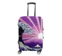 Psychedelic Great Wave Luggage Covers for Suitcase M | Funny Travel Baggage Suitcase Cover Washable Protector 19-32 Inch