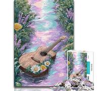 Psychedelic Guitar Adult Jigsaw Puzzles 1000 Pieces,Challenging To Complete But Fun And Humorous Unique Home Decor And Gifts (38x26cm)