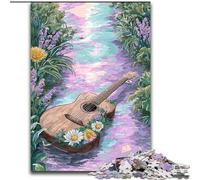 Psychedelic Guitar Adult Jigsaw Puzzles 1000, Suitable for Ages 14 And Up Wall Decoration Christmas Birthday Gift (50x75cm)