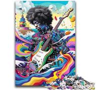 Psychedelic Guitarist Jigsaw Puzzles for Teenagers 1000 Piece,Family Game Stress Reliever Difficult Challenge Artists Collection,Fine Art (38x52cm)
