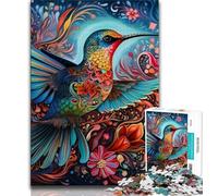 Psychedelic Hummingbird Adult Jigsaw Puzzles 2000 Pieces,Staycation Kill Time Every Piece Is Unique - Challenging Family Fun Game 70x100cm