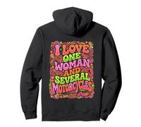 Psychedelic I Love One Woman And Several Motorcycles Pullover Hoodie