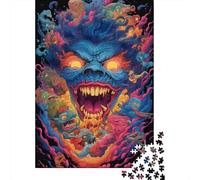 Psychedelic Kaiju 1000 Pieces Puzzles for Teenagers Gifts Wooden Puzzle Jigsaws for Adults Home Educational Games DIY Toys 1000pcs (75x50cm)