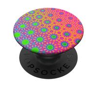 Psychedelic Kaleidoscope Pattern - Abstract Geometric Design PopSockets Adhesive PopGrip