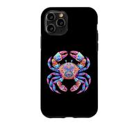 Psychedelic Kaleidoscopic Fractal Crab Retro Art Case for iPhone 11 Pro