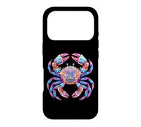 Psychedelic Kaleidoscopic Fractal Crab Retro Art Case for iPhone 17 Pro