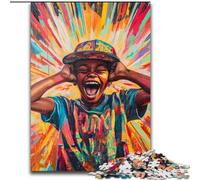 Psychedelic Kid Jigsaws Puzzles 1000 Pieces for Adults Gifts, Brain Intelligence Challenge Addictive Toys Birthday Gifts for Age 14+ (50x75cm)