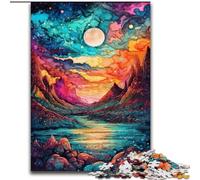 Psychedelic Landscape 1000 Piece Jigsaw Puzzles for Adults & Teens, Stress Reliever Difficult Challenge for Home Decoration for 14+ (50x75cm)