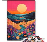 Psychedelic Landscape 1000 Piece Jigsaw Puzzles for Teenagers Gifts, Challenging To Complete But Fun And Humorous Birthday Present, Gifts, Wall Art (26x38cm)