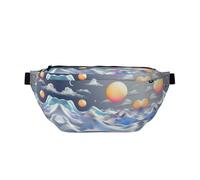Psychedelic Landscape Fanny Pack for Women Men Adjustable | Twin Closure Pouches Hold Cellphone Id And Keychain A Hands Free Campus Purse For Concerts Games And Holiday Surprises