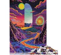Psychedelic Landscape Jigsaw Puzzles for Adults 1000 Piece Jigsaw Puzzles for Adults Puzzle 1000 Pieces Puzzle Gifts 1000pcs (75x50cm)