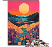 Psychedelic Landscape Jigsaw Puzzles for Adults Teenagers Jigsaws Puzzle, Family Activity Fun at Home Activities, Birthday Present,Travel Gifts (size 26x38cm)