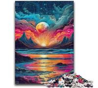Psychedelic Landscape Jigsaw Puzzles for Teenagers 1000 Piece Puzzle,Challenging Game Gifts for Is Ideal As A Gift for The Whole Family (38x26cm)