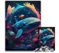 Psychedelic Leviathan Jigsaw Puzzles for Adults, 1000 Piece Challenging Puzzles Perfect for Family Fun on Christmas, Thanksgiving, Birthdays & Easter 26X38CM/10.23x14.96inch