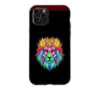Psychedelic Lion Art, Hippie Tribal Tie Dye Trippy Case for iPhone 11 Pro