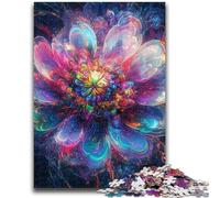 Psychedelic Lotus Jigsaw Puzzles 1000 Pieces for Adults Teens,Challenging Game And Family Play for Is Ideal As A Gift for The Whole Family (50x75cm)