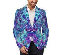 Psychedelic Mandala Hypnosis Men's Blazer Business Casual Suit Two Button Sport Coat Jacket Slim Fit
