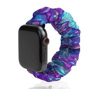 Psychedelic Mandala Hypnosis Universal Scrunchie Watch Band Compatible with IWatch Series 11 10 9 8 7 Strap